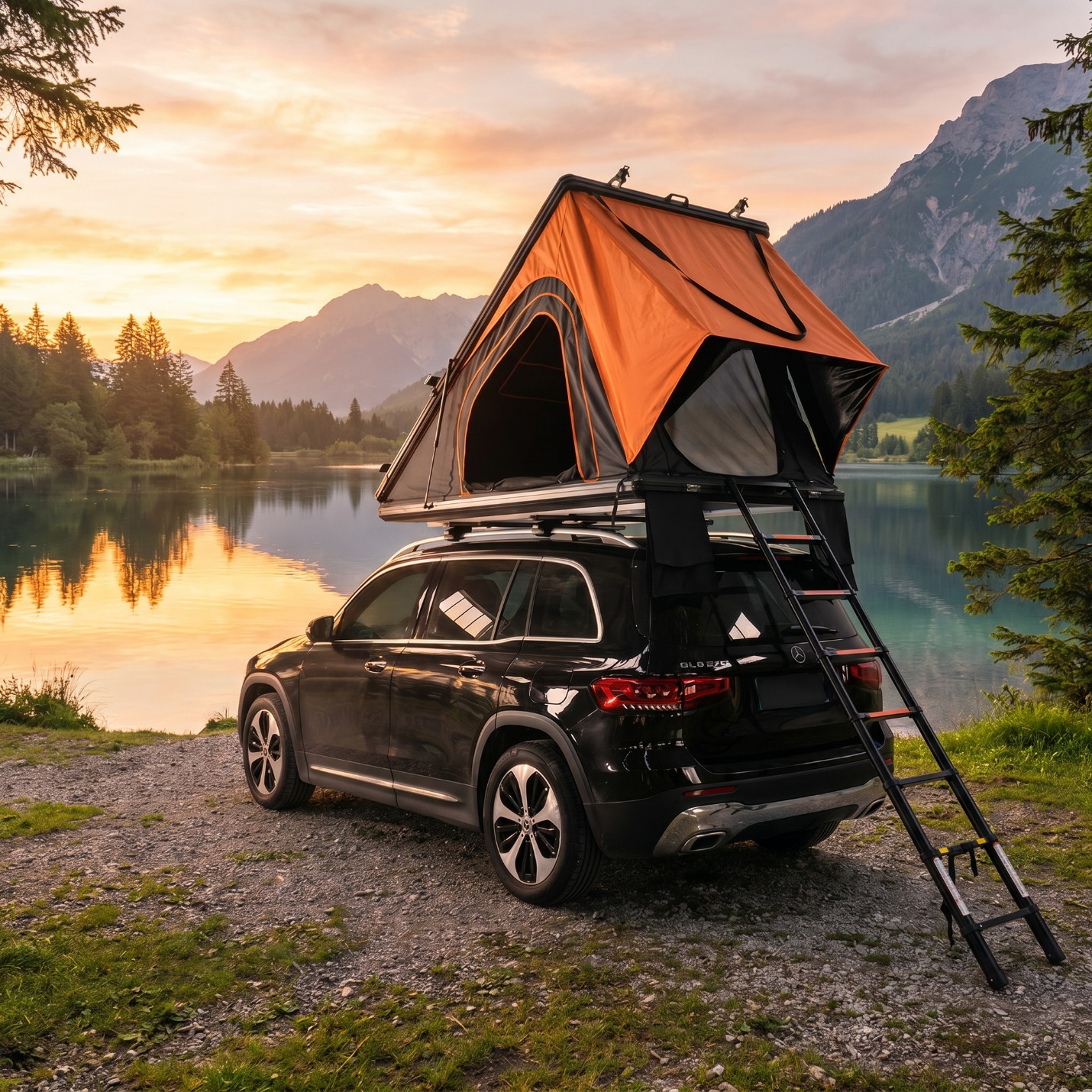 Aluminum triangle rooftop tents